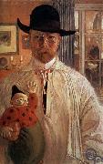 Carl Olaf Larsson Self-Portrait oil painting artist